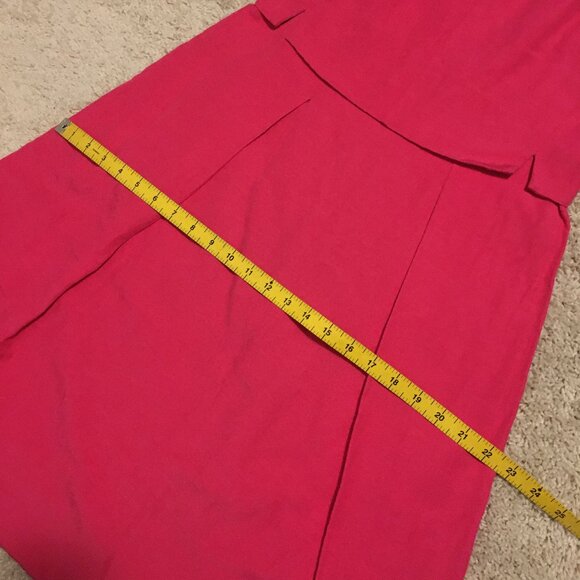 Barbiecore Pink Linen Blend Seashell Dress - Picture 15 of 16